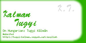 kalman tugyi business card