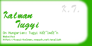 kalman tugyi business card